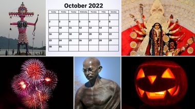 October 2022 Holidays Calendar With Major Festivals & Events: Gandhi Jayanti, Dussehra, Diwali, Halloween; List of Important Dates and Indian Bank Holidays for the Tenth Month
